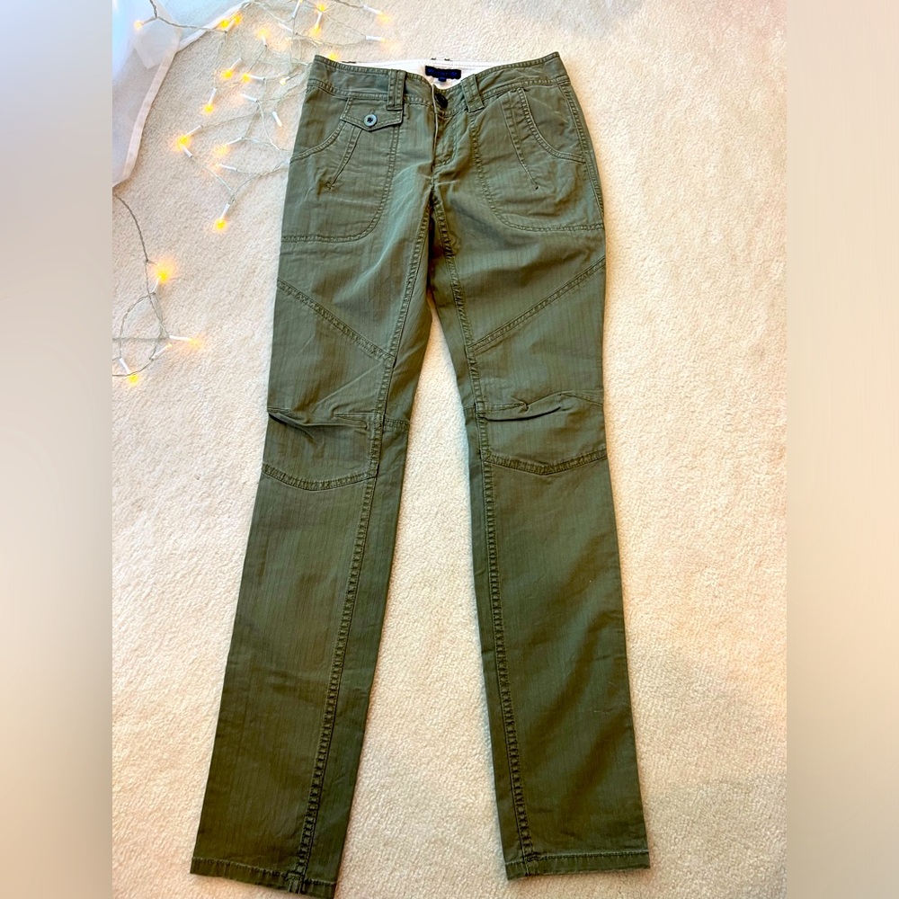 Martin+Osa Skinny Straight Khaki Olive Green Pants Jeans